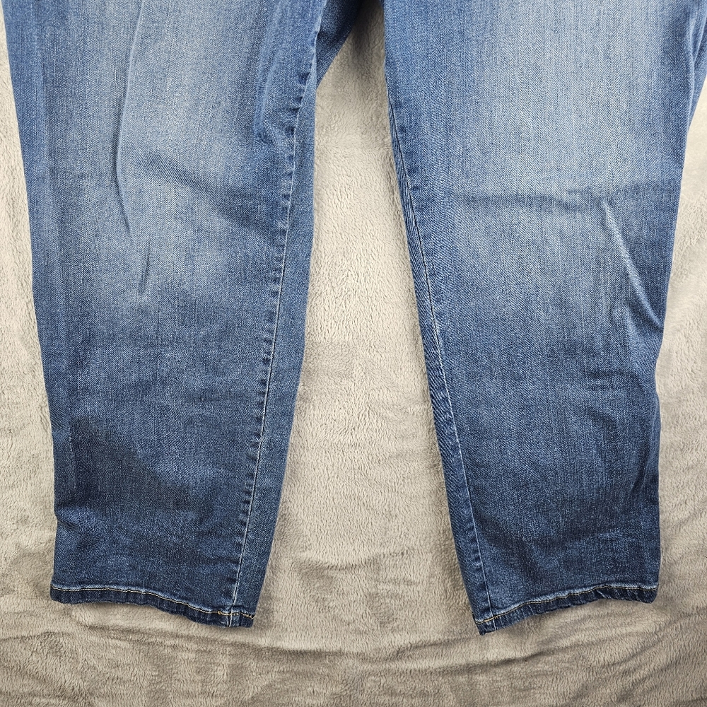 Woman Within Embroidered Floral Blue Jeans Women's Size 24W - Picture 4 of 11